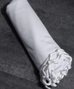 Voile en jersey luxury frisé blanc