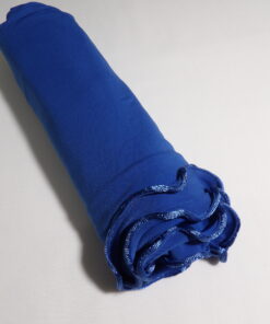 Voile en jersey luxury frisé cyan