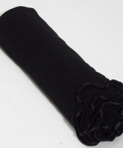 Voile en jersey luxury frisé noir ébène