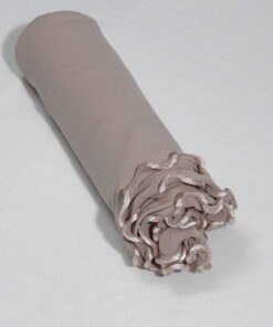 Voile en jersey luxury frisé taupe rosé